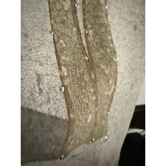 LOVE + LACE Top Women’s M Gray 3/4 Sleeve Bling Skii Season Graphic Sweater - Picture 8 of 11